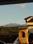 The Purace volcano viewed from window, colombia