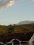 The Purace volcano viewed from window, colombia