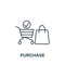 Purchase icon. Line simple line Retail icon for templates, web design and infographics