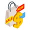 Purchase incentive icon, isometric style