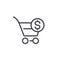 Purchase order icon, linear