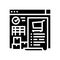 purchase order report glyph icon vector illustration