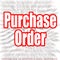 Purchase Order word with zoom in effect