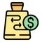 Purchase returns icon vector flat