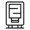 Purchase vending machine icon, outline style