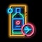 purchased duty free alcohol neon glow icon illustration