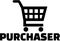 Purchaser with shopping cart icon