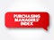 Purchasing Managers` Index text message bubble, concept background