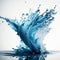 Pure blue water splash. Digital generated