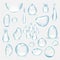 Pure clear water drops realistic set vector illustration