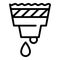 Pure drop water icon, outline style