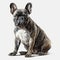 Pure Elegance White French Bulldog on a Clean Background