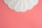 pure empty women`s disposable daily menstrual sanitary pads or napkins pattern on pink background.