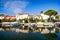 A pure luxury: Port Grimaud - a beautiful place near St. Tropez. Yachts and shiny water.