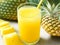 Pure Paradise: Vibrant Pineapple Juice Print