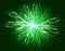 Pure Power and Electricity green PLasma Burning Brightly