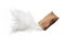 Pure Refined Sugar flying explosion, white crystal sugar abstract cloud fly. Pure refined sugar splash stop in air, food object