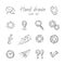 Pure Series Hand drawn Communication , Network icon set Internet icons collection. Engraving vector illustration. Pop