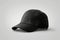 Pure and Simple, Realistic Black Cap Mockup on White Background