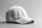 Pure and Simple, Realistic White Cap Mockup on Light Gray Background