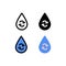 Pure Water recycle and drink Icon, Logo, and illustration
