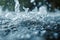 Pure water splashing up close natural wallpaper background