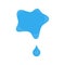 Pure water splatter with dew tear drop icon