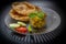 Puri Bhaji, Indian food served with Fried Aloo