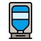 Purified aqua cooler icon vector flat