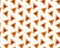 Purim hamantaschen seamless pattern. Jewish traditional dish on the holiday of . endless background, texture, wallpaper