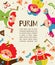 Purim template design, Jewish holiday