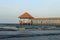 Purin Beach Pier in Tegal regency, Indonesia.