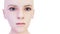 Purity fresh skin young woman face close-up portrait 3D illustration