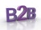 Purple 3d letters spelling B2B