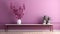Purple 3d Rendering Sitting Room With Zen Minimalism Style