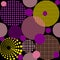 Purple abstract background with circles, fashionable clothing color
