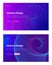 Purple Abstract Spiral Grid Shape Landing Page Set