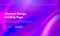 Purple Abstract Wavy Shape Landing Page Background. Futuristic Digital Motion Gradient Pattern Template Liquid Soft Neon