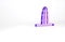 Purple Agbar tower icon isolated on white background. Barcelona, Spain. Minimalism concept. 3d illustration 3D render
