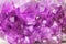 Purple amethyst background. Lilac Mineral amethyst. Violet Crystal stone. Abstract background