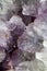 Purple amethyst crystals seen from very close