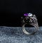 Purple amethyst cushion cut diamond fashion jewelry engagement ring.