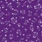 Purple amethyst flowers seamless vector pattern