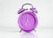 Purple analog retro twin bell alarm clock