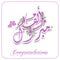 Purple Arabic Floral congratulations \\\