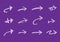 Purple Arrow Icons Vector Illustration