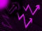 Purple Arrows Background Means Upwards Rise And Direction