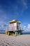 Purple Art Deco Lifeguard Tower in South Beach