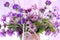 Purple Artificial flowers