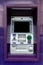 Purple ATM machines. The station automatic machines